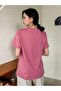 Women's Pink Independent Printed Oversized T-Shirt - 4