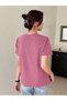 Women's Pink Sunshine Printed Oversized T-Shirt - 2
