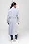 Unlined Trench Coat with Snap Closure and Epaulette Detailed Water Repellent Feature LIGHT BLUE 6535 - 7