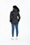 Women's Short Fixed Hood Padded Transitional Sports Puffer Coat 8722 - 3