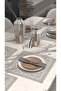 Placemat Special Embroidery Design Square Plate Sun Table and Presentation Set Dowry Rack Gray - 2