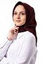وشاح من حرير المدينة الفاخر بنسبة 100% مستورد باللون العنابي - 3