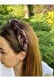 Bym171 Braid Model Women Crown Velvet Hair Accessory Bitter Brown Hair Crown - 3