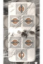 Placemat Special Embroidery Design Square Plate Sun Table and Presentation Set Dowry Rack Gray