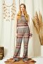 Exclusive Special Design Lace Fabric Flared Leg Trousers Low-cut Waist Strap Suit Beachwear