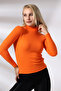 Half Turtleneck Long Sleeve Camisole Blouse 20535 Orange - 3