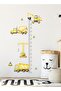 Toy Engineering Vehicles Themed Height Gauge Kids Wall Mirror Sticker for Cabinet Door - 3