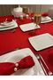 Red Meral Lead Collection - Care Free Polyester Linen Tablecloth - 6