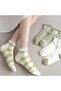 5 Pairs Women Khaki Green Booties Socks Green Short Socks - 4
