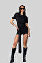Crew Neck Mini Women's Dress - Knot Detailed, Short Sleeve - 2