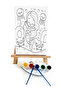 Cheerful Mermaid Children's Painter Set - 20X 30 cm Pre-Designed Canvas, 2 Brushes, Palette, Paints & Easel