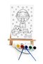 Girl's Painter Set with Cat - 20x30 cm Canvas, 2 Brushes, Palettes, Paints and Easels