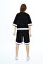 Girl's Oversize 100% Cotton Half Sleeve Shorts Top and Bottom Tracksuit Set - 6