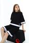 Girl's Oversize 100% Cotton Half Sleeve Shorts Top and Bottom Tracksuit Set - 5