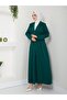 Pleated Women's Jacket and Skirt Set - Hijab Combination