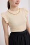 Knitted Blouse - Necklace Detailed - 4