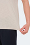 Katsuro Men's Polo Neck Beige T-Shirt - 6