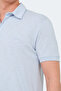 Katsuro Men's Polo Neck Blue T-Shirt - 5