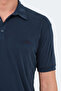 Katsuro Men's Polo Neck Navy Blue T-Shirt - 5