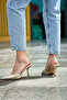 Ultra Stylish Satin Pointed Toe Open Heel Daily Comfortable Women's Heeled Shoes - 6