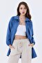 Women's Lace Detailed Oversize Linen Shirt Tunic - 4