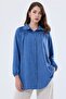Women's Lace Detailed Oversize Linen Shirt Tunic - 3