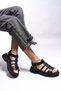 Kunzirn Women's Sandals 0012203 Black Skin - 2