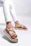 Jessinalyn Women's Sandals 0012104 Beige Rainbow - 4