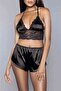 Satin Lace Bralet Shorts Set
