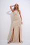 Beige Adjustable Strap Out Cut Cutout Slit Homecoming Dress Alc-X12269 - 4