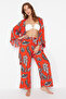 Floral Patterned Woven Trousers TBESS24PL00021