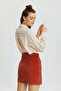 Bohemian Corduroy Mini Skirt Orange - 4
