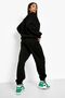 Women's Eagle Printed Hooded Zippered Sweatshirt Tracksuit Bottom-Top Set - 3
