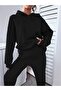Men's Oversize Hooded Sweatshirt and Sweatpants Set - Large Size - 2
