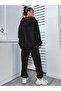 Men's Oversize Hooded Sweatshirt and Sweatpants Set - Large Size - 3