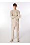 Crew Neck Beige Men's Sweatshirt W661205543614 Cycling Sweatshirt - 2