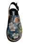Women's Vegan Leather Blue Thick Sole Sandals - Fly Anywhere Design - 6