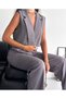 Striped Vest Trouser Set Dark Gray - 3