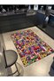 Mixed Themed Frame Geometric Pattern Woven Base and Decorative Washable Carpet Miravip8547 - 2