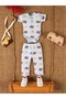Bear Patterned Snap Button 2-Piece Baby Set - 3