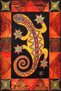 Iguana Animal Frame Geometric Patterned Woven Base and Decorative Washable Carpet Miravip8544