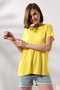 Casual Crew Neck T-Shirt 21256 LIGHT YELLOW - 2