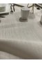 Bullet Colored Meral Polyester Linen Tablecloth - Care Free, Cream - 9