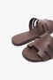 Cayla Brown Genuine Leather Women's Slippers - 5