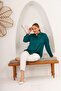 قميص زمردي مقاس كبير من الساتان عالي الجودة