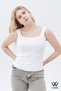 Women's New Season Full Flexible Comfort Model Square Collar Knitted Knitwear Ribbed Look Thick Strap Tank Top - 6