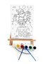 Santa Claus Kids Painter Set - 20x30 cm Canvas, 2 Brushes and Paints