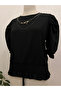 Balloon Sleeve Blouse with Stone Embellished - 2
