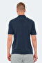 Katsuro Men's Polo Neck Navy Blue T-Shirt - 2