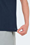 Katsuro Men's Polo Neck Navy Blue T-Shirt - 6